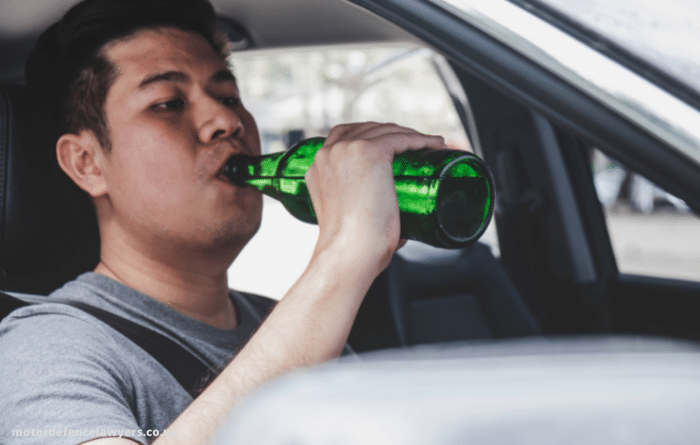 man drink driving