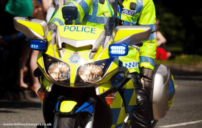 UK police motorbike