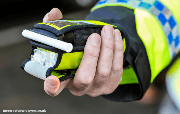 Police drink driving breathalyser