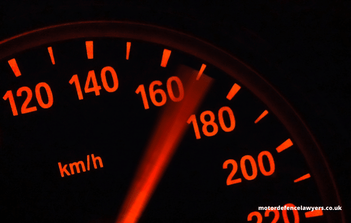 Speedometer showing 170 kh.h