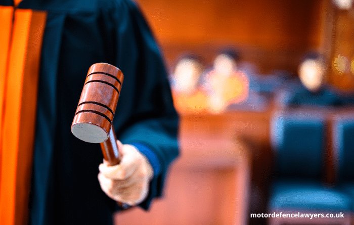 Judge's gavel in court